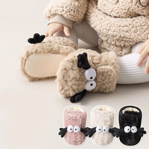 Baby Winter Buty dla dziewcząt chłopiec urodzony niemowlę łóżeczko swobodny pluszowe puszyste boso bose butów dla dzieci botki maluchowe produkty 240325