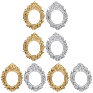 Frames 8Pcs Po Vintage Picture Frame Props European Style Small Jewelry