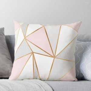 Pillow Pink Grey & Gold Geo Throw Christmas Cases Covers Decor