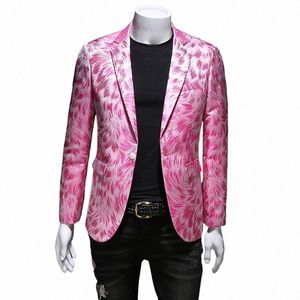 plus Size M-6XL Men Fi Blazer Homme Stage Outfit Performance Metal Gold Yarn Casual Suit Jacket High Quality Bleazer Man K7oN#