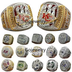 Pierścień projektantów Super Bowl Championship Ring luksus 14K Gold KC Mistrzów dla mężczyzn Diamond Sport Biżuterii