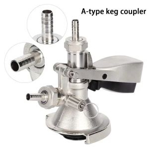 Leathercraft A Type Keg Coupler Stainless Steel Beer Keg Dispenser Connector Dispensing Draft Beer Keg Home Brewing Beer Tap Connector G Type