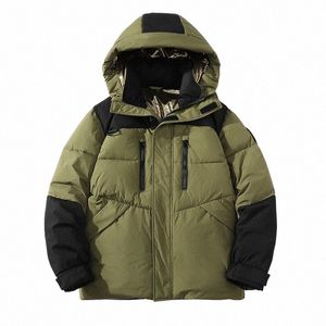 men NEU -30 Grad 85% weiße Ente Daunenjacke Herren Patchwork dicker Winter mit Kapuze warmer Parka wasserdicht winddicht Top-Qualität A876#