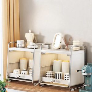 Kitchen Storage Multi-functional Mug Home Organizer Household Dust-proof Shelves Items Seasoning Box Plate Rack