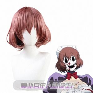 Maid-fuku Kamen Cosplay Wig Anime High-Rise Invasi Cosplay Wig Women Headwear Short Synthetic Hair Heat Resistant O2PR#