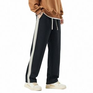 2024 nuovi pantaloni larghi di velluto a coste a strisce laterali uomo streetwear palestra Fi pantaloni cargo vintage hip-hop casual pantaloni larghi pantaloni g9DF #