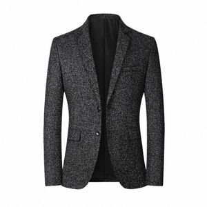 temperamento uomini blazer formale sottile autunno inverno due tasche tasche cappotto del vestito cappotto del vestito tutto fiammifero f0BO #