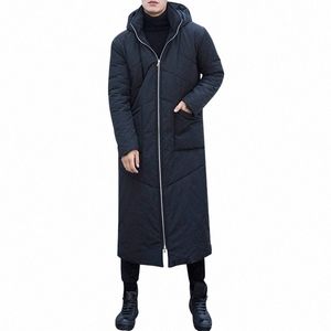 Space Cott Men Winter Black Parkas Quality Casual Hooded Hat Thick Coat Zipper X LG Jacka Varm Snow Wear Overcoat Outdoor F0JM#