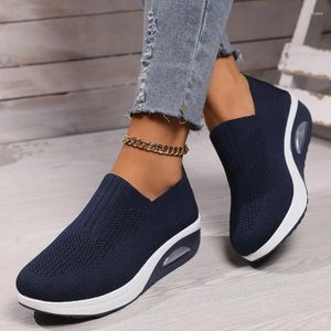 Freizeitschuhe Mode Air Cushion Dance Damen Slope Heel Anti Slip Sneakers