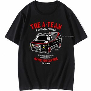 Yeni A-Team T-Shirt Mens Van Funny 80'in TV programı şovu Cott Mr-T Unisex büyük boy% 100 pamuklu üst J0HI#