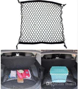 Rede de carga de malha de carro com 4 ganchos de plástico organizador de porta-malas de automóvel suporte de saco de armazenamento acessórios automotivos 70x70cm1254983