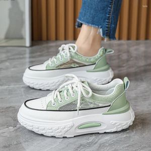 Sapatos casuais de verão feminino renda rede Forrest Gump tendência sola grossa tênis pai - ST6812