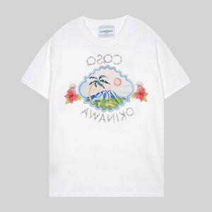 Mens Designer T Shirt Casual T-shirts Casablanca Summer New Casablanca Tropical Wind Summer Fruit Print Kort ärm 82DW