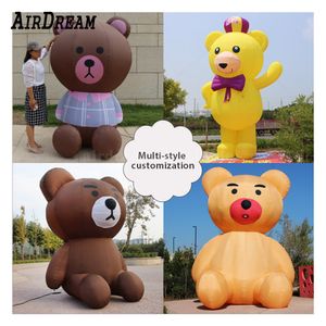 Großhandel kundenspezifische aufblasbare Cartoon-Teddybär-Modell-Unternehmensmaskottchenbären-Mall-Display-Requisiten für Werbung