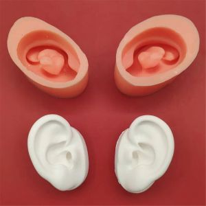 Sculptures 1 Pair 3D Silicone Ear Mold Handmade Clay Soap Making Tool One Pair of Ears Home Decoration