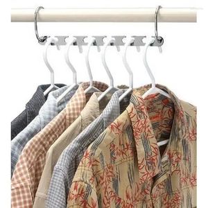 Cabides 6 pçs/set camisas cabide suportes economizar espaço antiderrapante organizador de roupas racks práticos para gota