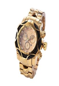 Wristwatches Luxury Undefeated Watch 18K Gold Wire Invincible Invicto Waterproof Wirstwatches Reloj De Hombre For Drop1790627