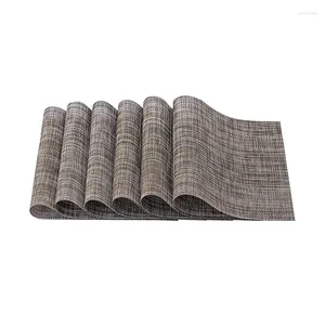 Tapetes de mesa YO-6Pcs placemats resistente ao calor mancha anti-água para jantar lavável lugar durável