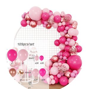 Purple Pink Butterfly Balloon Girland Zestawy na urodziny Baby Shower Wedding Balon Arch Arch Girland Party Dekoracje balony 2434