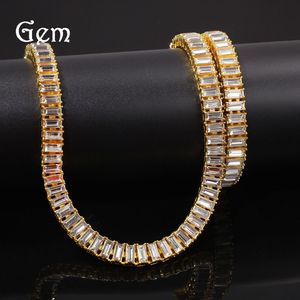 New Designer Bling Square Diamond Men Womens Tennis Necklace Bracelet 8-24 inches Hip Hop iced out Jewelry Gifts for Couples326e