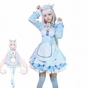 Rolecos Nekopara Chocola vanilya cosplay cosplay chocola vanilya cosplay kostüm hizmetçi dr cat neko seksi kadın kostüm tam set x50i#