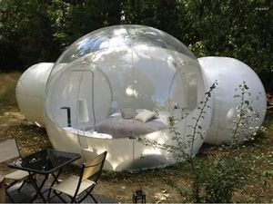 Tents And Shelters Outdoor Camping Tent For Sale Double Rooms With Tunnel Bubble Tree Dome House PVC Inflatable Igloo Fan El