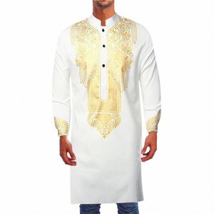 Herren Abaya Thobe Arabische Lgline-T-Shirts Henley-Kaftan-Bandkragen Plain-Kleid-Hemden Männer-Muslim Lg Bott Tops l8xl #