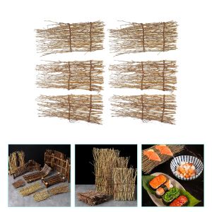 Gates Sushi Fence Decoration Japanese Decor Bamboo Mini Serving Mat Decorations Tray Photography Wooden Party Picket Props Boat Plates