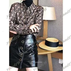 Spring 2023Ss Fall Fashion Women's Blousess Designer Shirt Shirts Womens Lapel Diamond Letter Print Temperament Women's Top