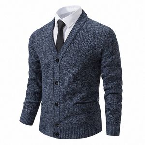 Wiosenna jesienna swetra kardigan v dekolt dzianina płaszcze solidne kolory męskie swobodne sweter kurtka swetra szczupła dzianiny