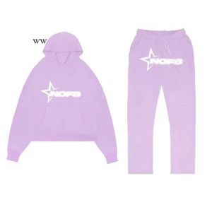 Erkeklerin izleri nof hoodie harfleri grafik baskılı spor giyim seti sıradan eşofman iki parçalı sweatshirt eşofmanları koşu takım elbise y2k kıyafetler 7511