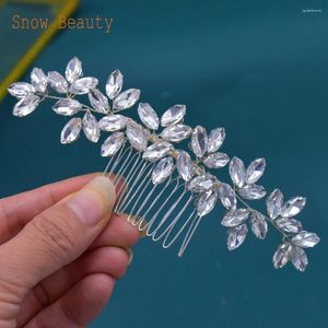 Headpieces A483 Wedding Hair Accessories Crystal Bridal Comb Jewelry Gift Handmade Women Head Ornaments Clips