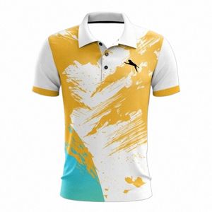 fiable and Versatile Men's Polo Shirt Golf Tennis Sports Shirt Summer Comfortable Breathable Loose Collar Short Sleeved Top k0a0#