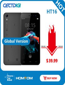 Oryginalny nowy homtom HT16 Smartfon Android 60 czterordzeniowy MTK6580 50 cali pełny ekran 1 GB RAM 8GB ROM 3G WCDMA CELL PONAKLEKCJA 8169751