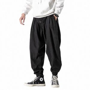 Pantaloni neri da uomo Hip Hop Streetwear Fi Jogger Pantaloni Harem Uomo Pantaloni sportivi casual Pantaloni maschili Big Size 5XL N85i #