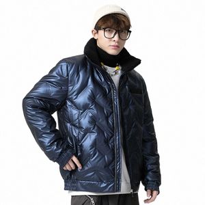 Mens Winter New Fi Trendy Male 90% White Duck Down Coat Warm Down Jacket Klädrock B0RZ#