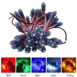 Strängar 9mm LED -moduler String Light DC12V 5V Vit Red Blue Green Yellow Outdoor Waterproof Annonser Pixel Lights 50pcs /1Set