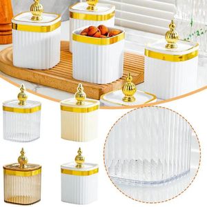 Storage Bottles Plastic Square And Round Sealed Grains Kitchen Tea Goods Dry Food-grade W6w0