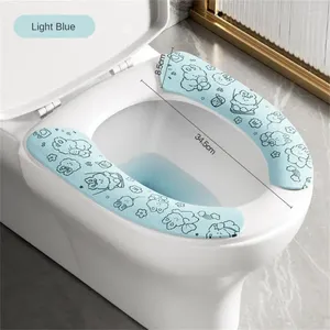 Toilet Seat Covers Sticker Paste The Easy To Clean Can Be Cut Cartoon Cover Mat Wear-resistant Adsorption Universal