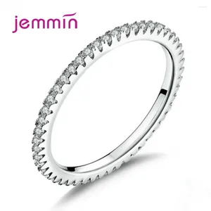 Anelli a grappolo Anello di fidanzamento in argento sterling 925 per le donne Ragazze Gioielli di moda Stile trendy CZ Cubic Zirconia Pave Impostazione All'ingrosso