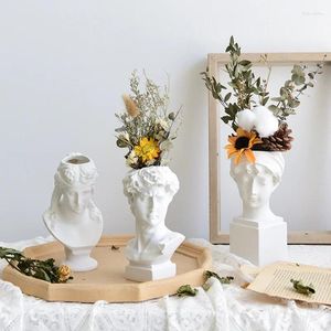 Vases Nordic David Flower Vase Apollo Art Sculpture Portrait Decoration Living Room Home