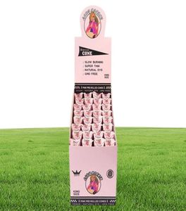 Rollpappers Hornet 110mm Pink Paper Lady Hornet avsmalnande färdigt hornrör Rolling Paper Smoke Pipe King Size For Tobacco3063997