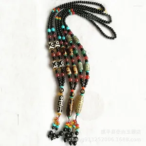 Pendants Dzi Bead Sweater Chain Old Agate Sky Beads Three-Eye Antique Necklace
