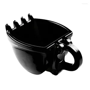 Kupalar 1 PCS Yaratıcı 330ml Excavator Kova Kalıp Kahve Kupa Su İçme Çay Mutfak İçme Siyah