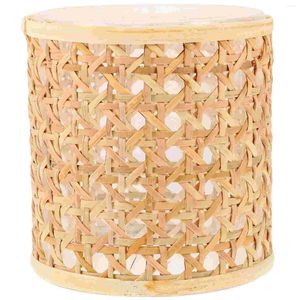 Candle Holders Rattan Shade Glass Cover For Household Shades Holder Sleeve Decor Decorate Vintage Reusable