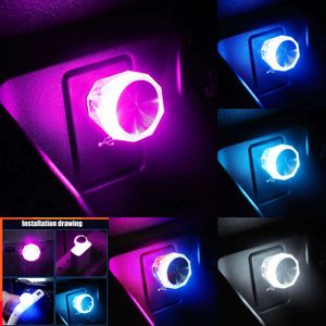 Atualizar novo mini usb interior do carro atmosfera de néon acessórios ambiente lâmpada decorativa iluminação emergência pc luz colorida