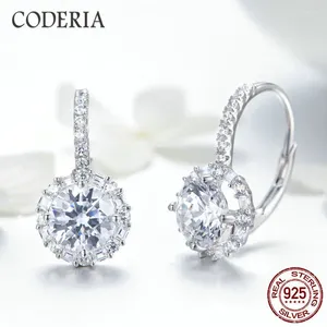 Dangle Earrings Silver S925 Moissanite Wedding Pass Diamond Test Total 2 Carats Plating Platinum Drop GRA Certified Jewelry