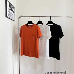 デザイナーナンヤウ女性のマックススモールレディースポケットM-Line丸いネックTシャツミニマリストスタイル