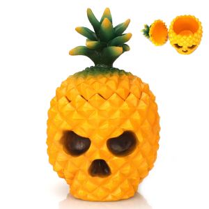 Skulpturer Creative Harts Pineapple Skull Statue Storage Box Home Desk office Room Decor Gift Halloween Party Decoration Dropshipping