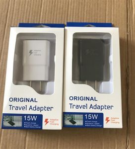 Alta qualidade 15w adaptável 100 carregamento rápido useu carregador de parede de viagem carga rápida carregadores de parede rápidos com caixa de varejo para samsung6600197